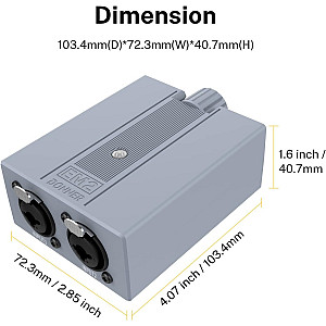 Donner EM2 Rechargeable Portable In Ear Monitor Headphone Amplifier DC 5V-1A, 3.5mm